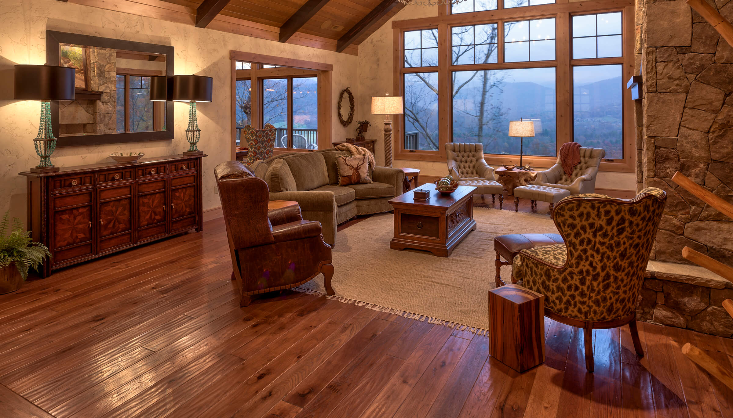 Wide plank flooring