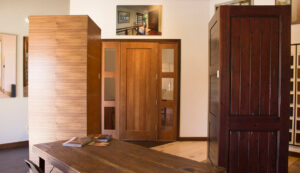 Wood Samples and Installed Door