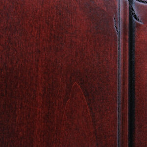 Alder Wood Maroon Peak Glaze Sample