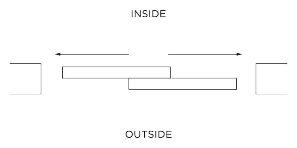 Double Bypass Door Illustration