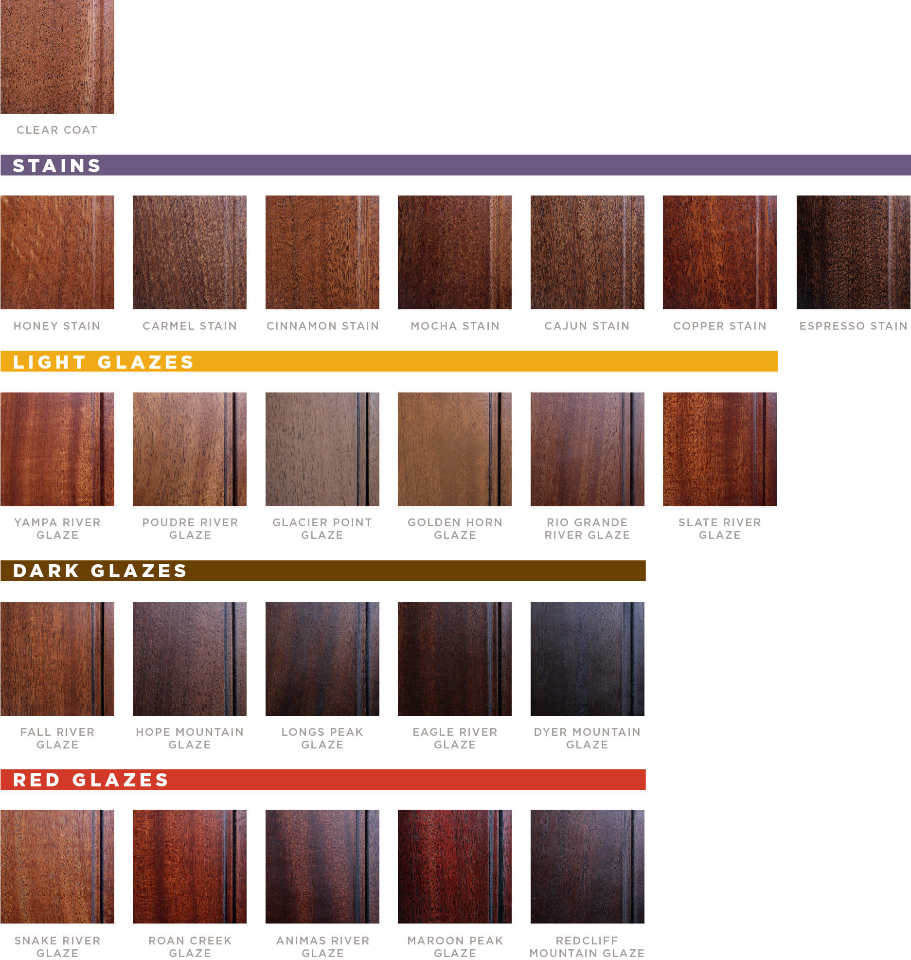 Mahogany Color Grid