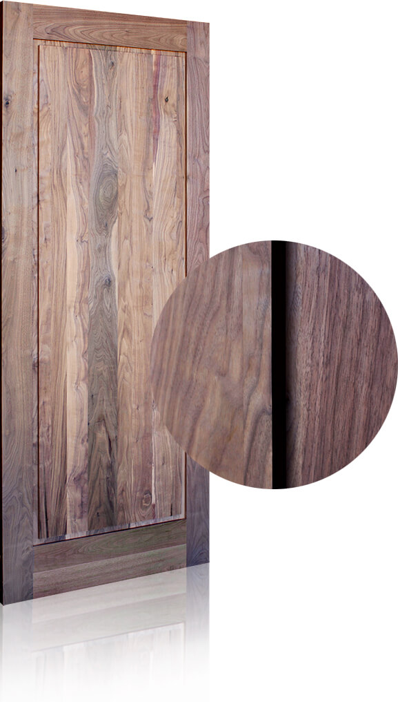 1-panel Walnut Door with A1-MV profile