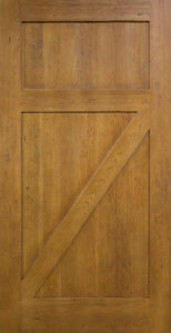 2-panel door with crossbuck