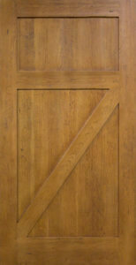 2-panel door with crossbuck