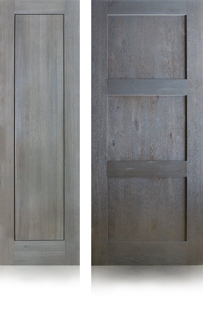 White Oak Doors with Winter Rye Stain Finish