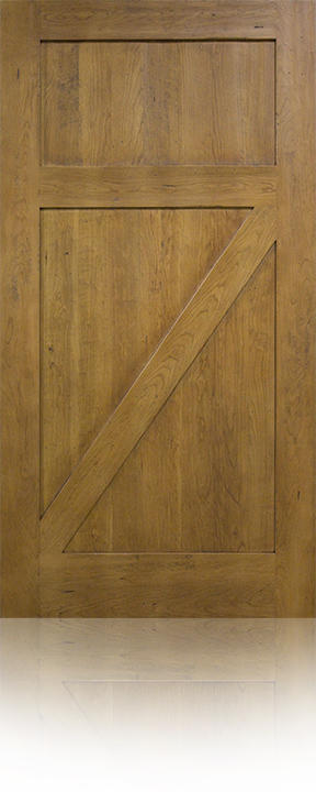 2-panel door with cross buck