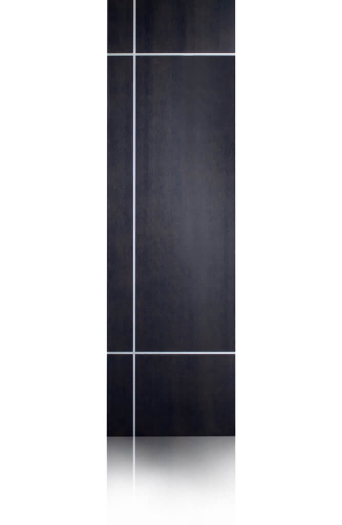 Flush Door with Horizontal and Vertical Metal Inlays