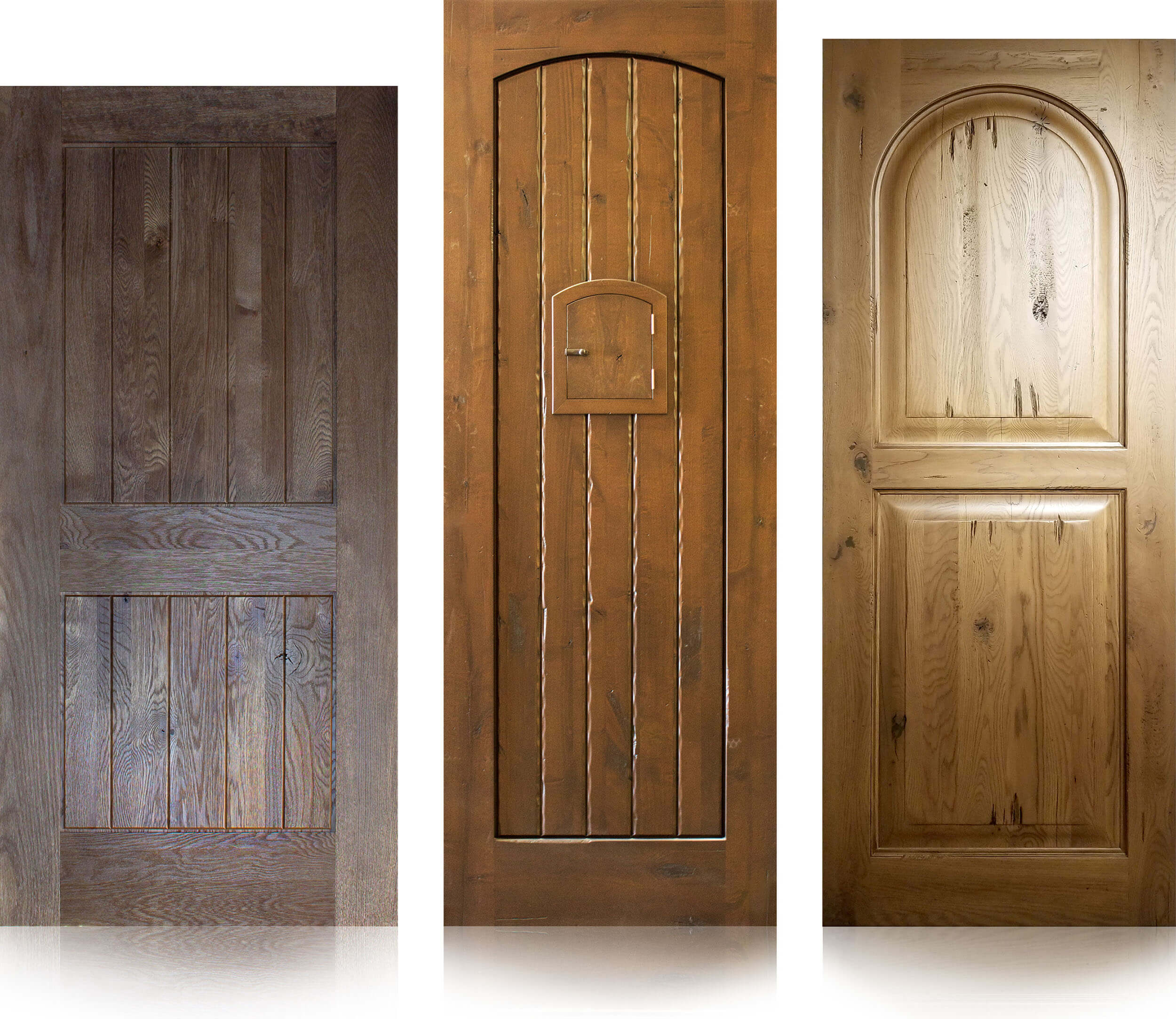 Doors with Distressed Wood