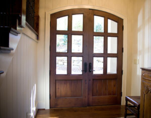 1-panel, 6-lite double entry doors