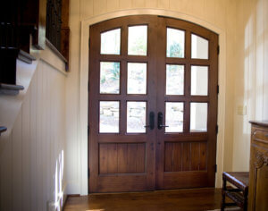 1-panel, 6-lite double entry doors