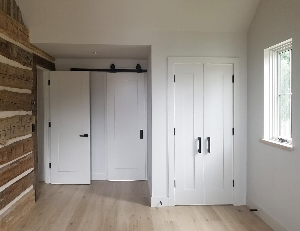 1-panel Single, Barn, and Double Painted Poplar Doors