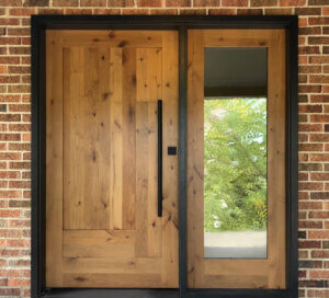 2-panel Modern Door in Knotty Alder