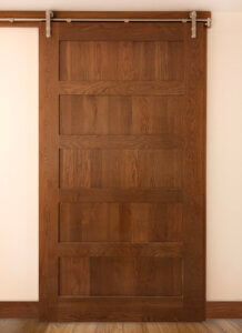 5-Panel White Oak Barn Door
