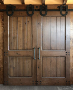 Double Barn Door with Planked Panels and Clavos