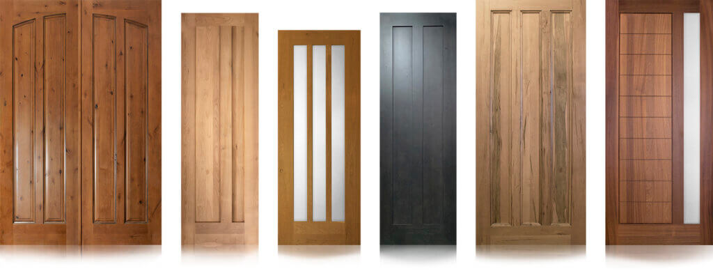 Vertically oriented custom wood doors