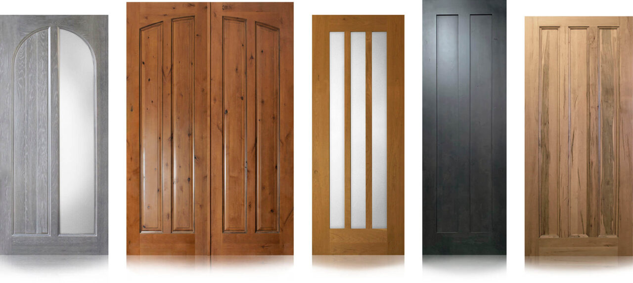 Verticaly-oriented door designs