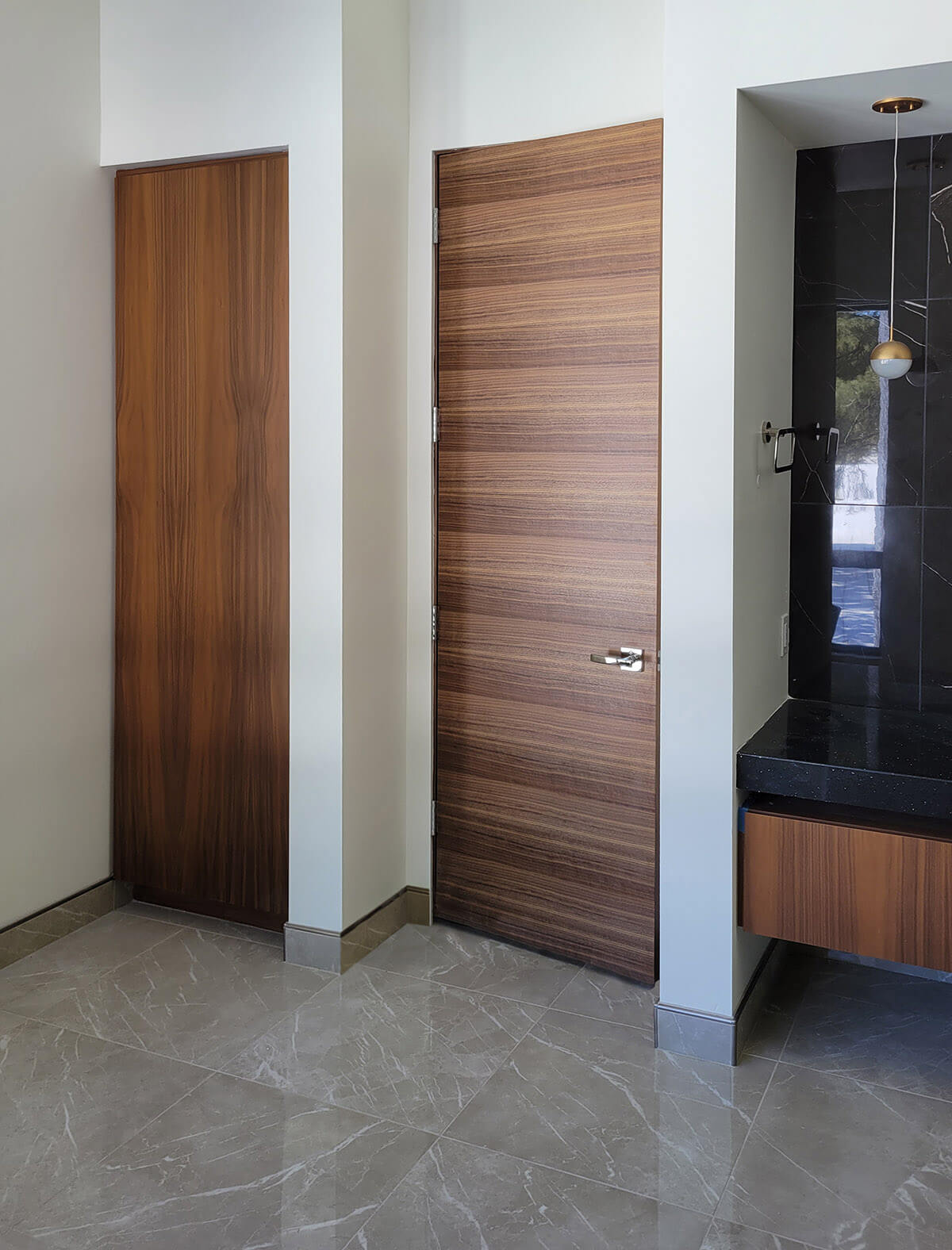 Walnut flush door