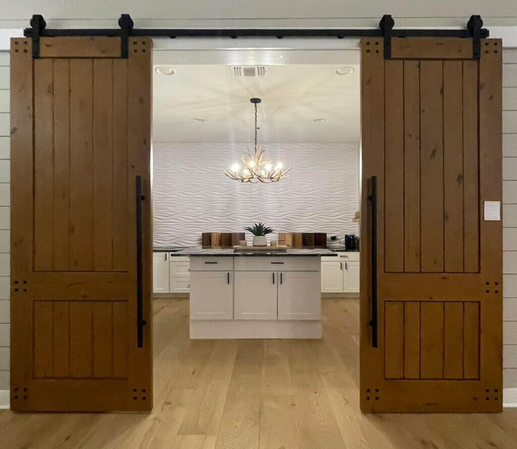 Double Sliding Barn Doors at the Austin, TX, Showroom