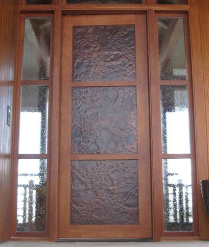 Exterior Door with Metal Overlays