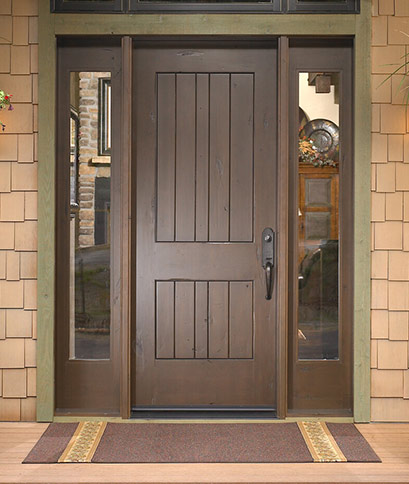 Exterior Alder Knotty Fire Door - SQ-0200-D008-P