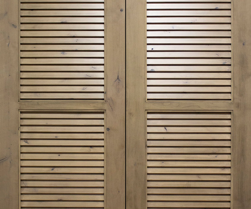 Custom Louver Double Doors SQ-0200-D020