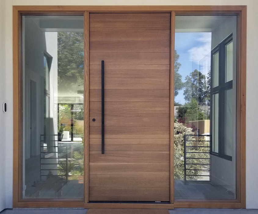 Custom Flush Exterior Wood Door