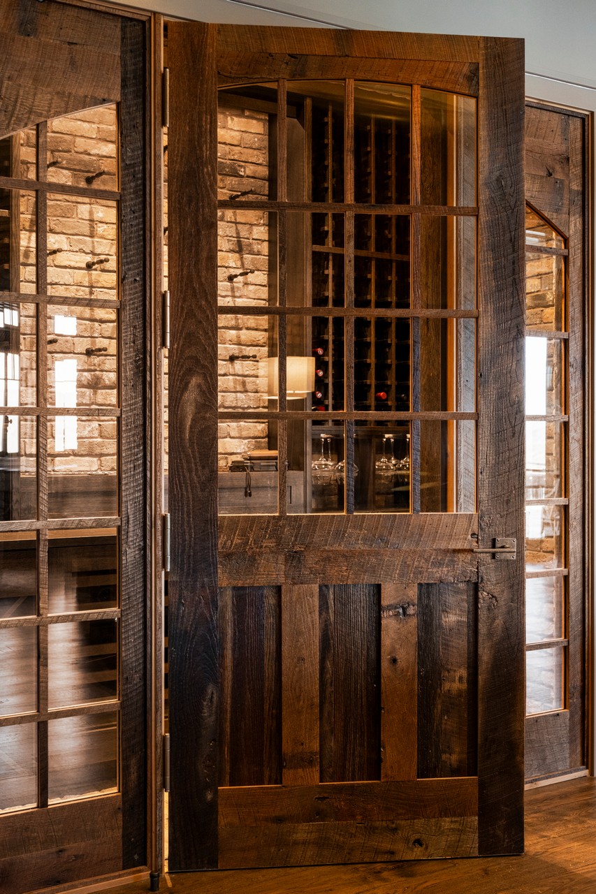 Reclaimed Barnwood Door with Sidelites