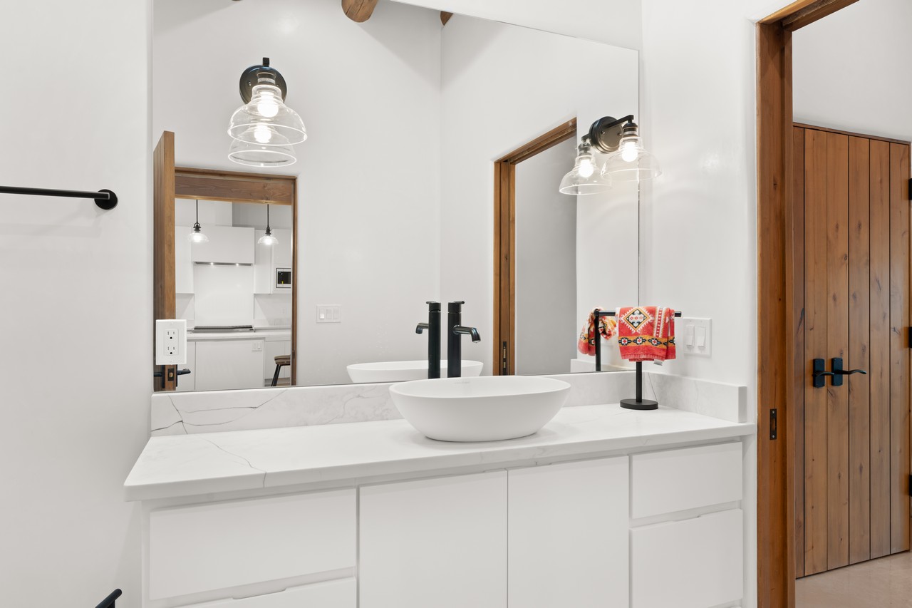 Contemporary Southwestern Flush Vertical Grain Knotty Alder