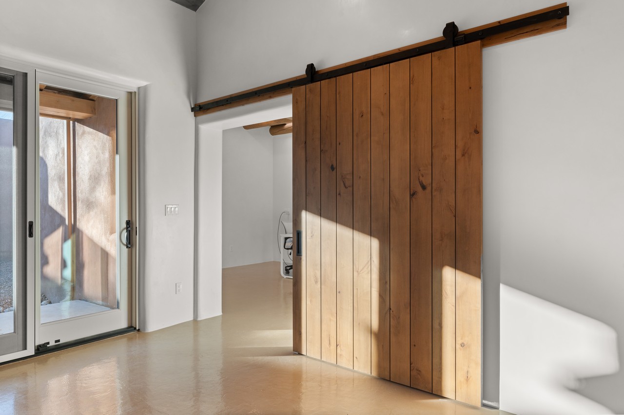 Contemporary Southwestern Sliding Barn Door Angle 2