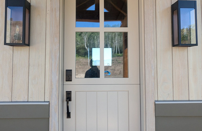 Exterior Dutch Door with Glass Upper Panel