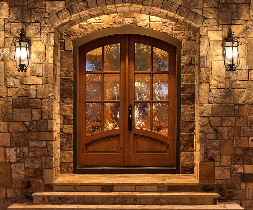 Exterior Arched Top Double Door - FH-0106-D140