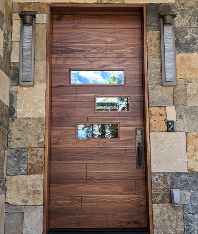 Custom Flush Exterior Door with Glass